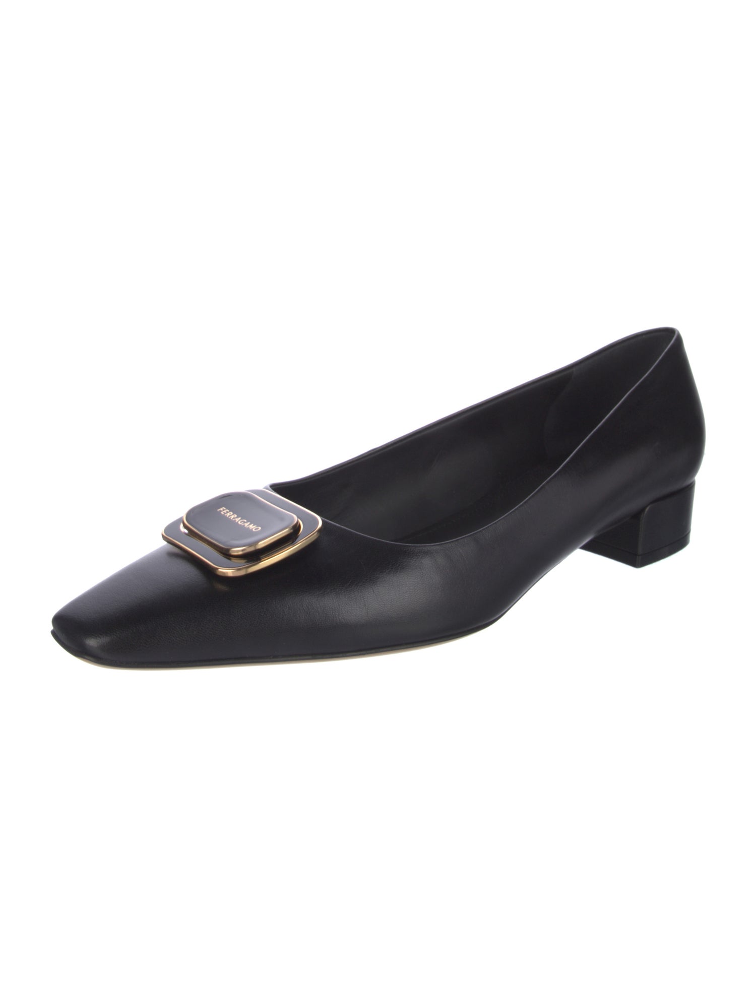 Ferragamo Vara Bow Accent Leather Flats