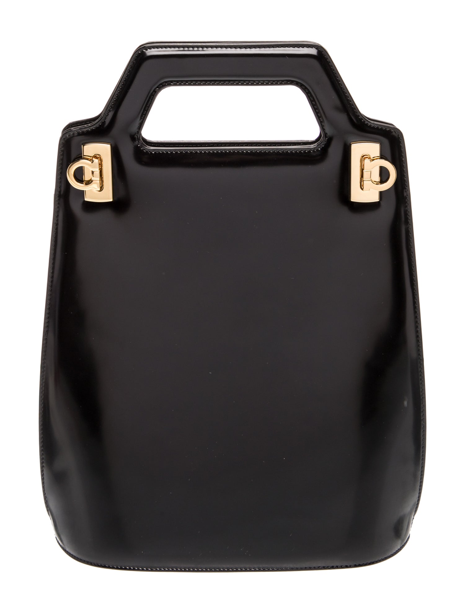 Ferragamo Patent Leather Top Handle Bag