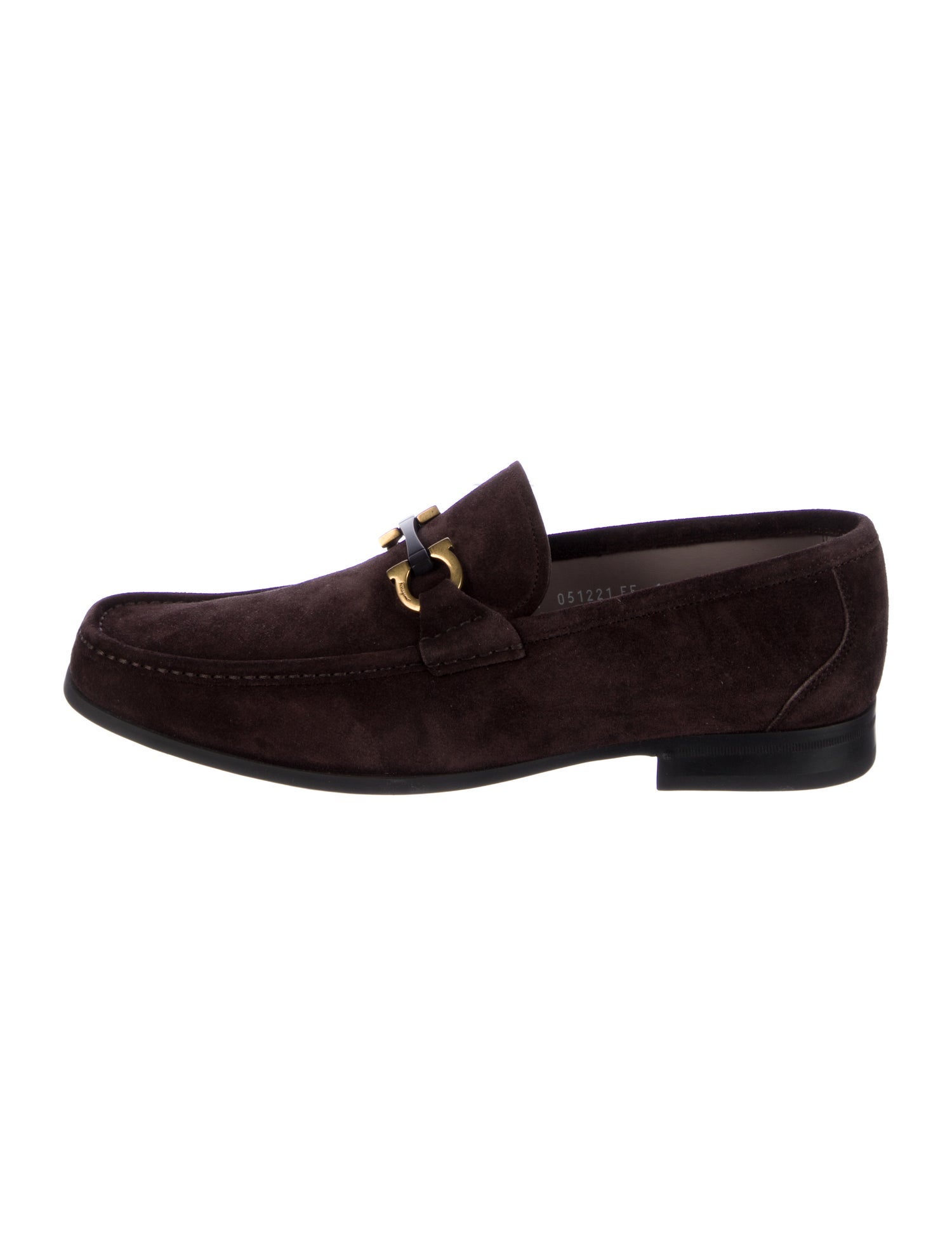 Ferragamo Gancini Logo Suede Dress Loafers