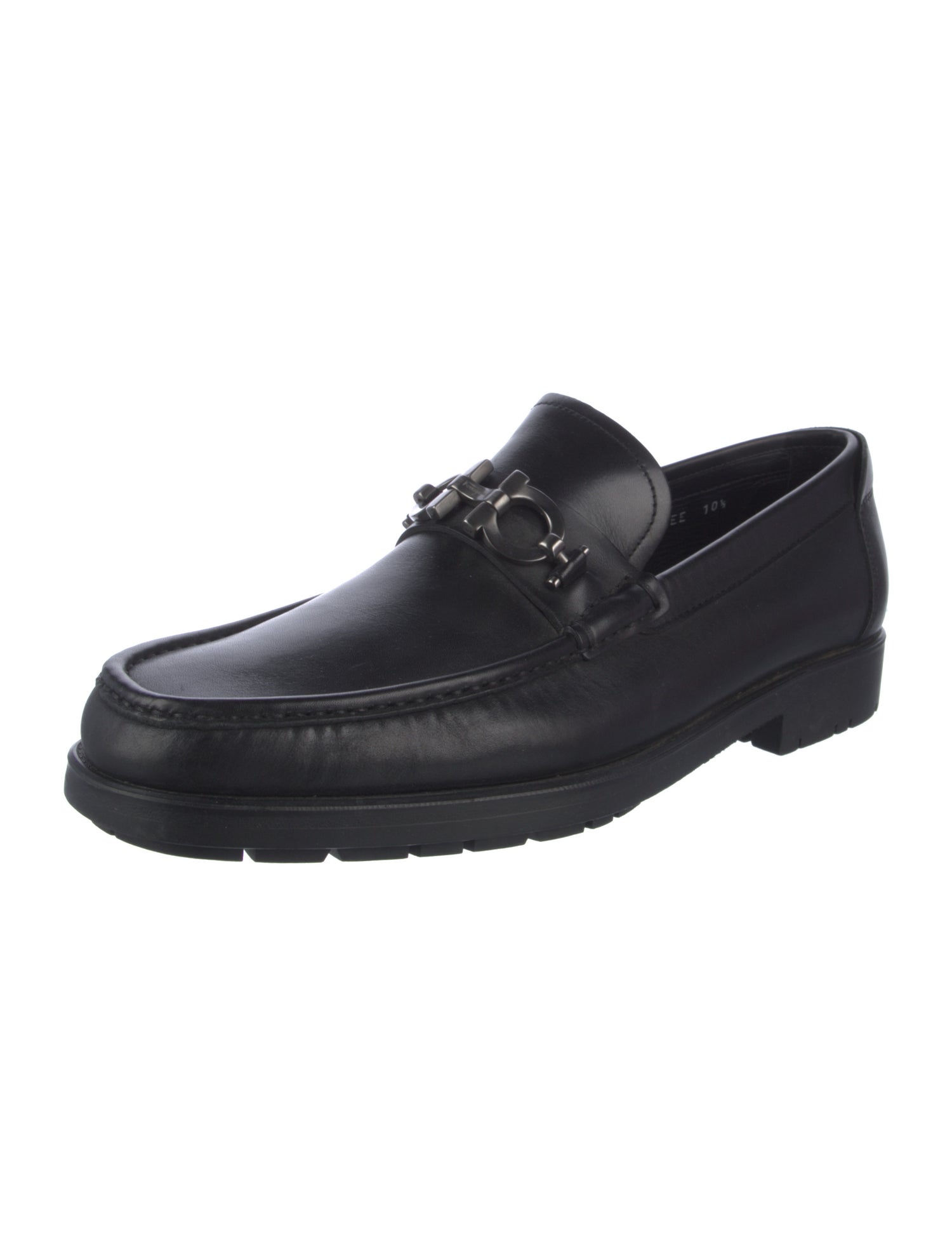 Ferragamo Horsebit Accent Leather Dress Loafers