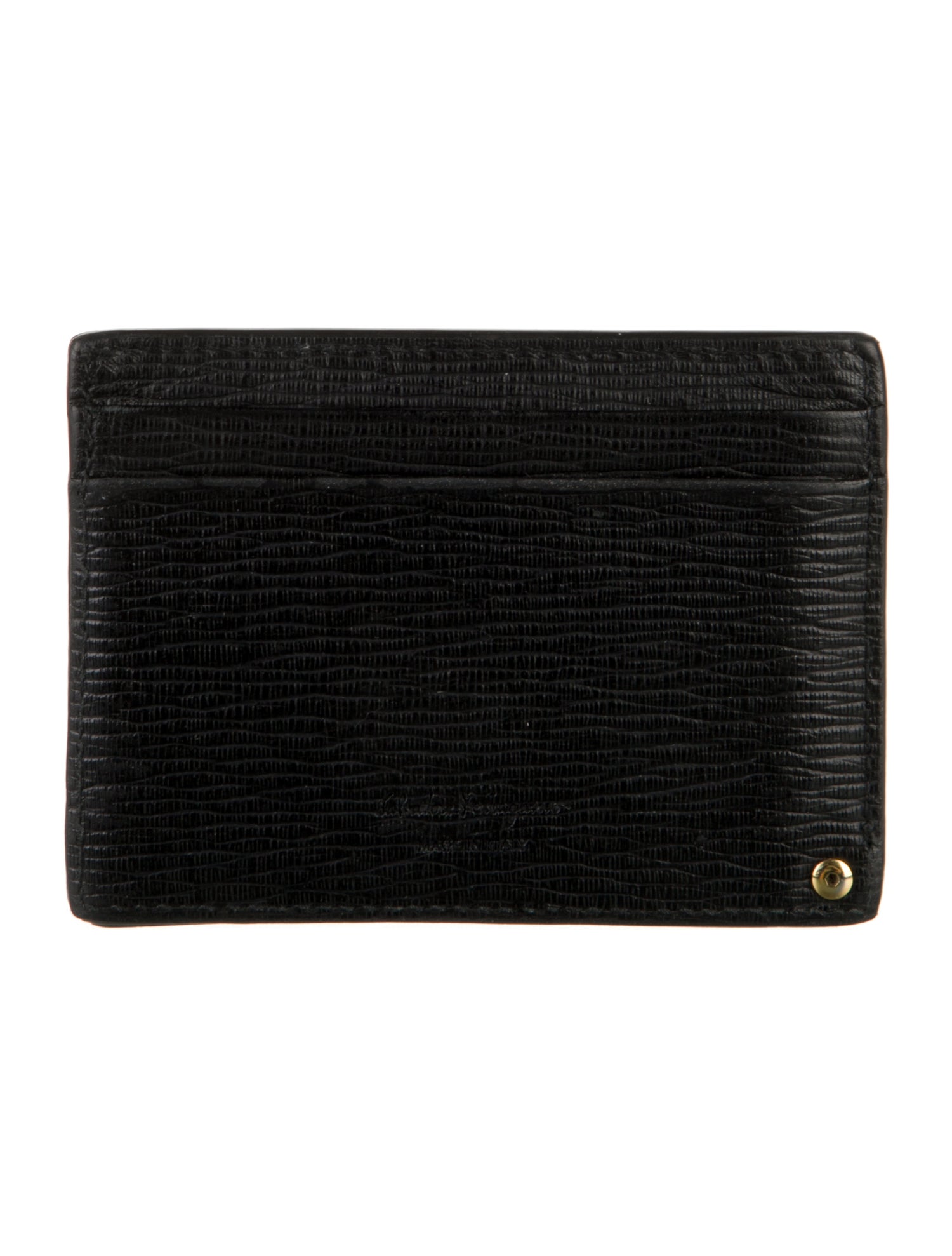 Salvatore Ferragamo Gancini Logo Leather Card Holder