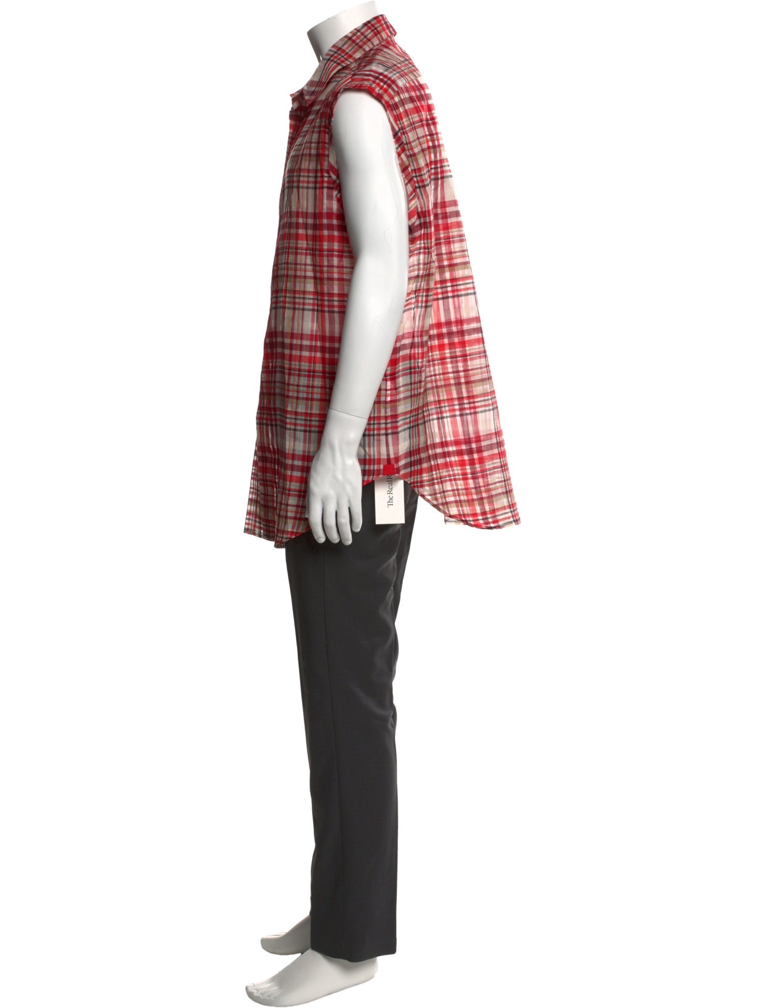 Ferragamo Plaid Print Sleeveless Shirt