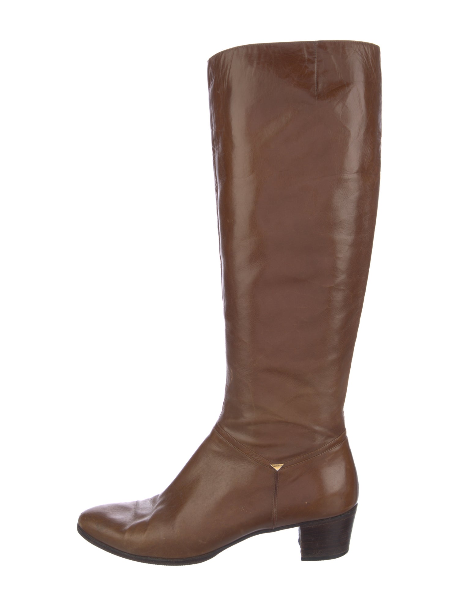 Ferragamo Leather Riding Boots