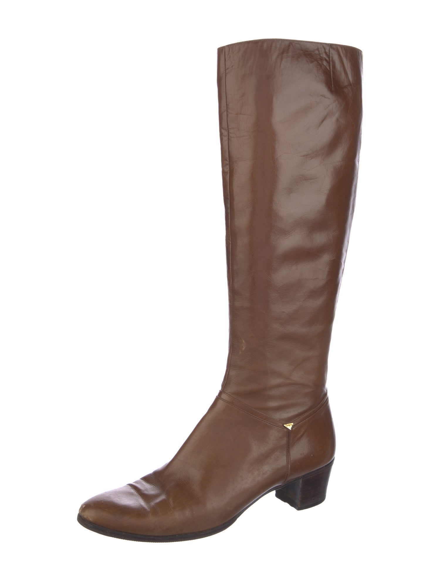 Ferragamo Leather Riding Boots