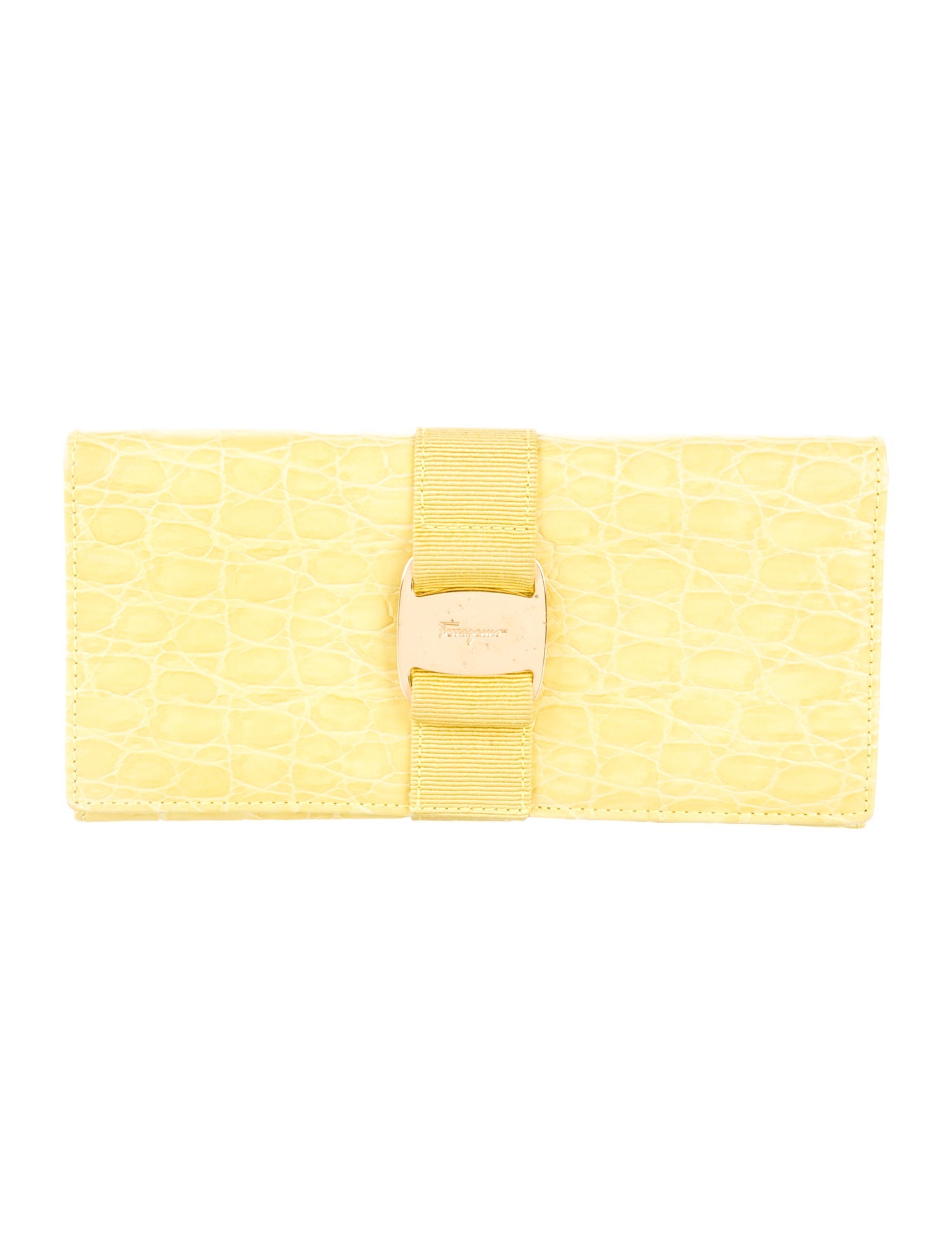 Ferragamo Embossed Leather Pouch