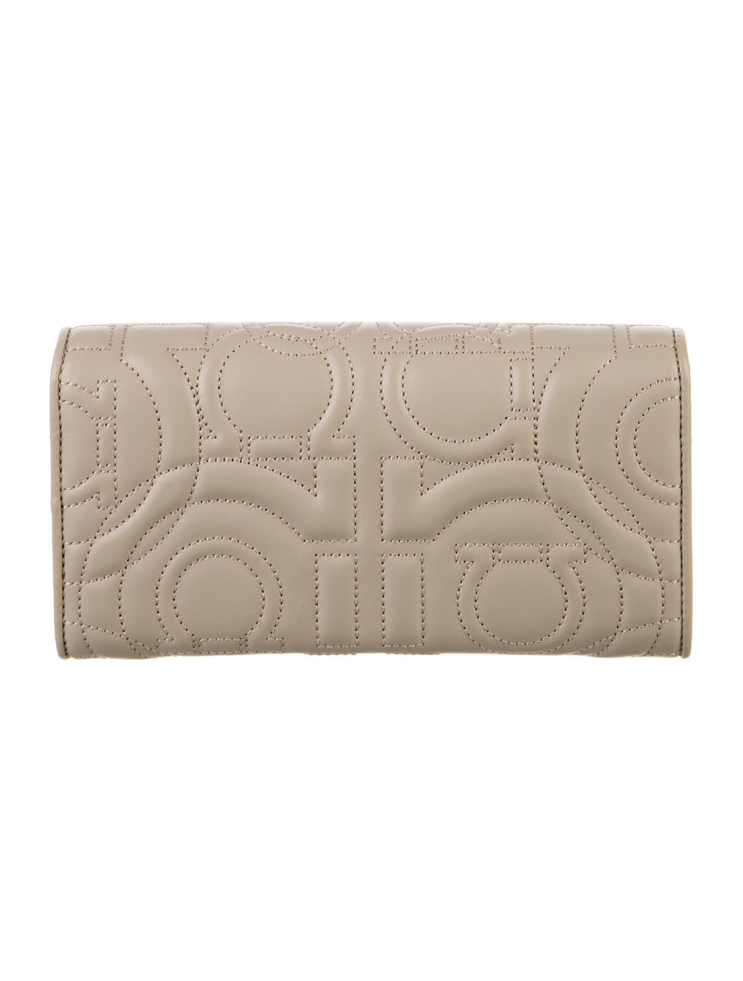 Ferragamo Leather Printed Continental Wallet