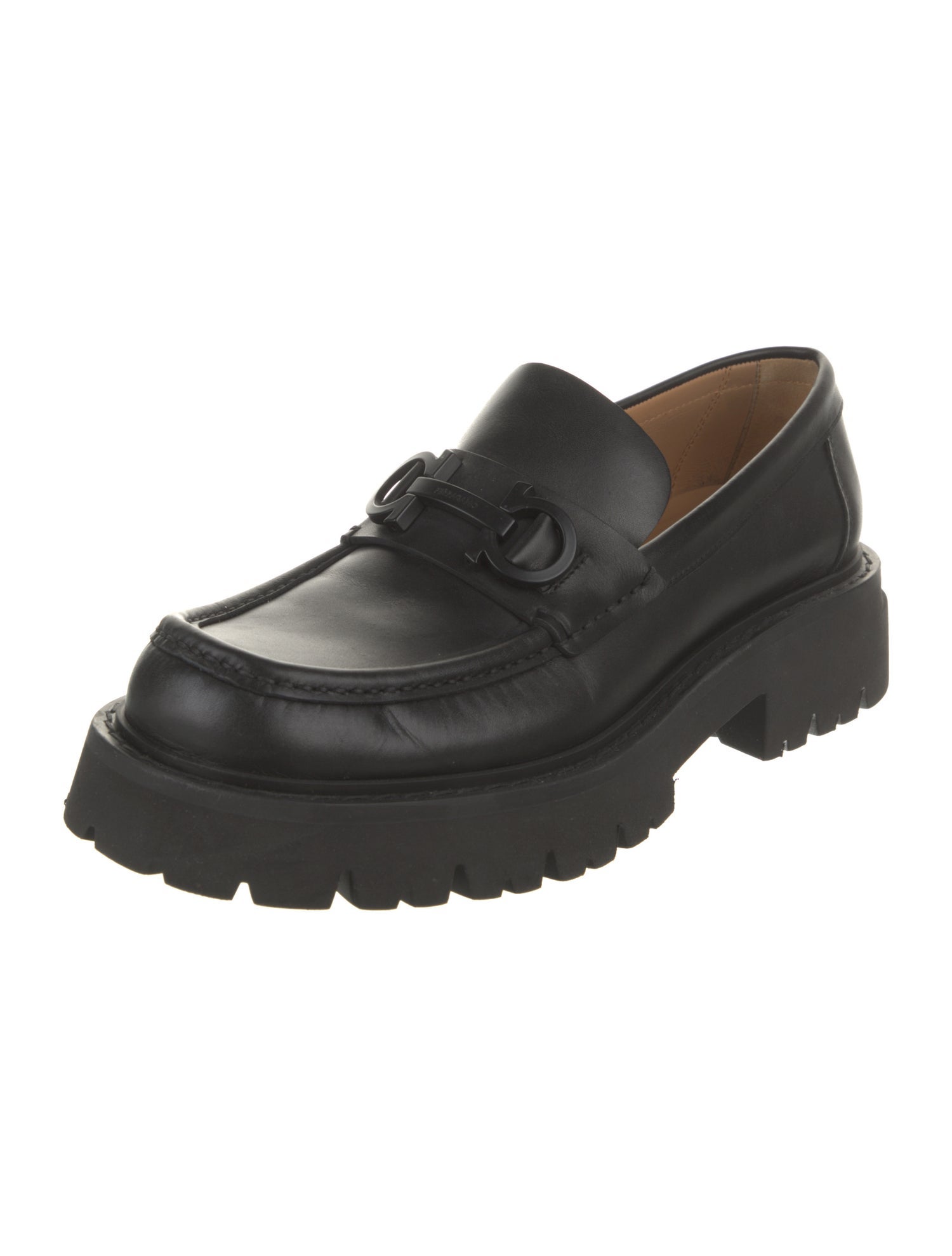 Ferragamo Horsebit Accent Leather Loafers