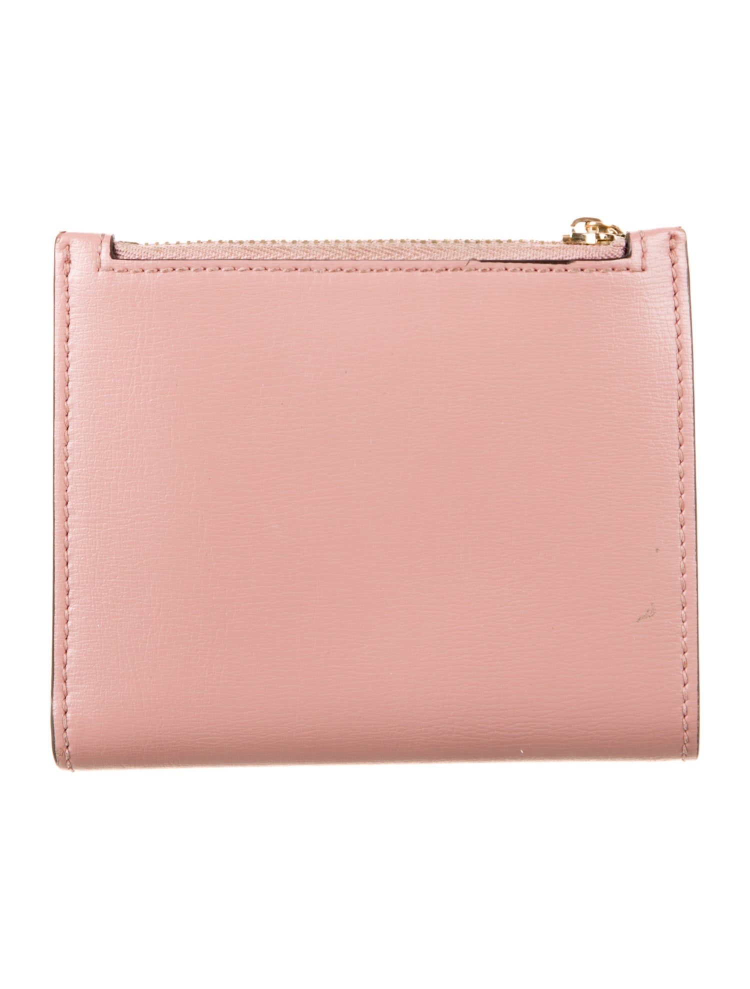Ferragamo Vara Bow Accent Leather Compact Wallet