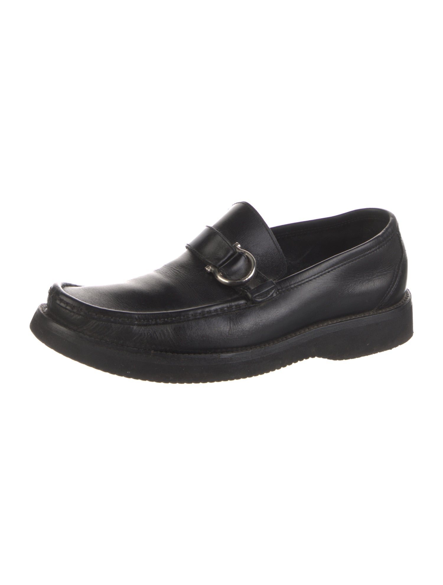 Ferragamo Leather Monk Straps