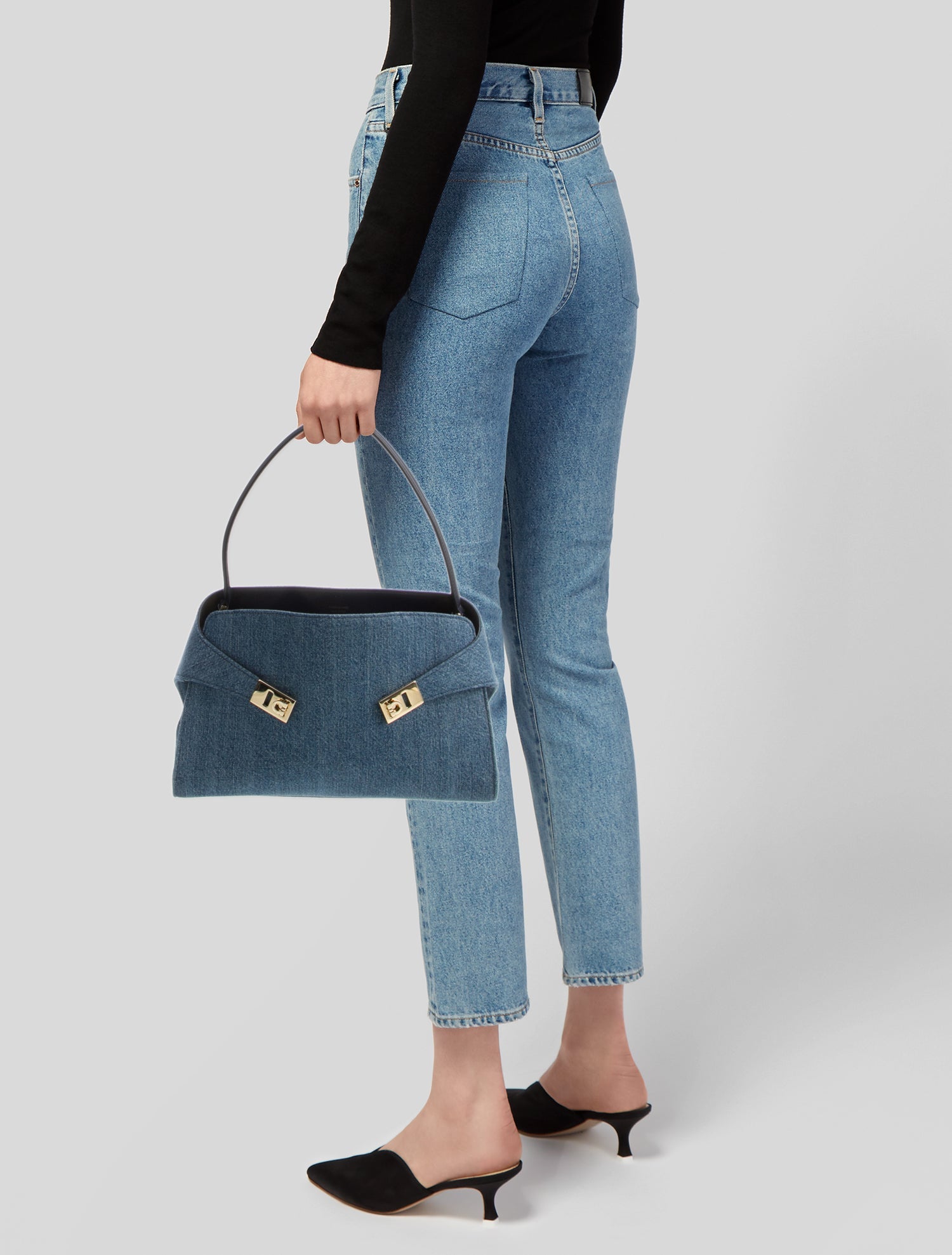 Ferragamo Canvas Top Handle Bag