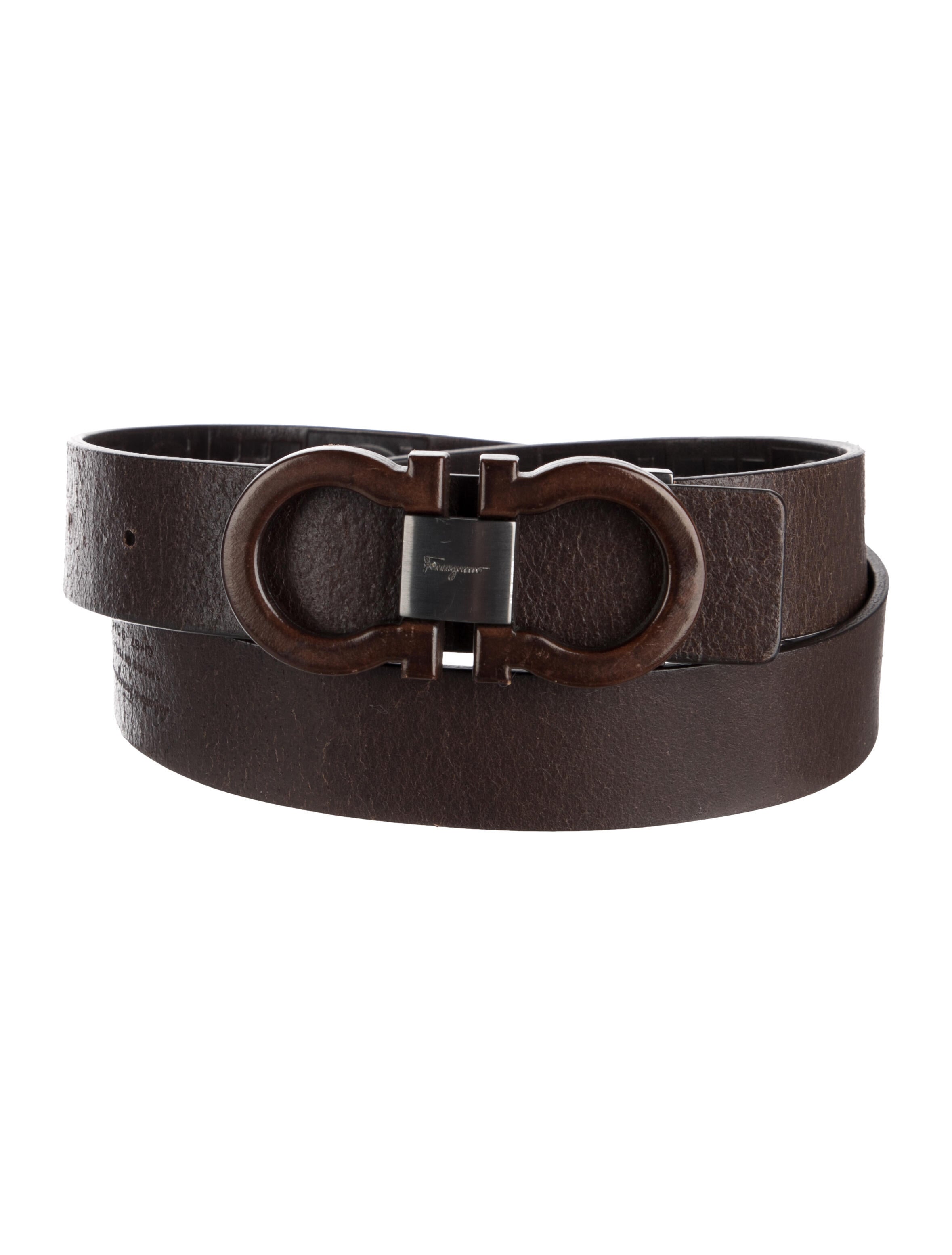 Ferragamo Gancini Logo Leather Waist Belt