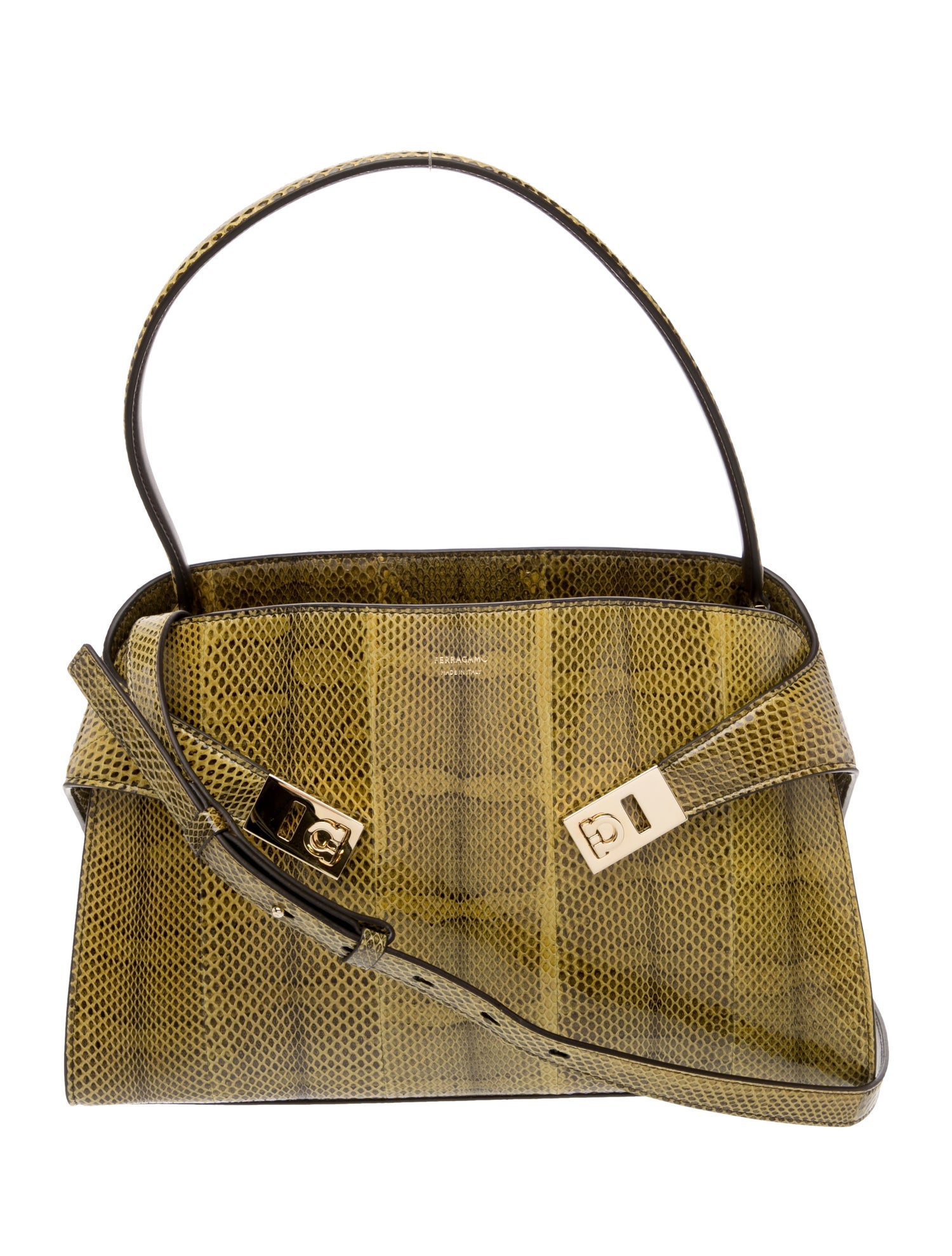 Ferragamo Snakeskin Shoulder Bag