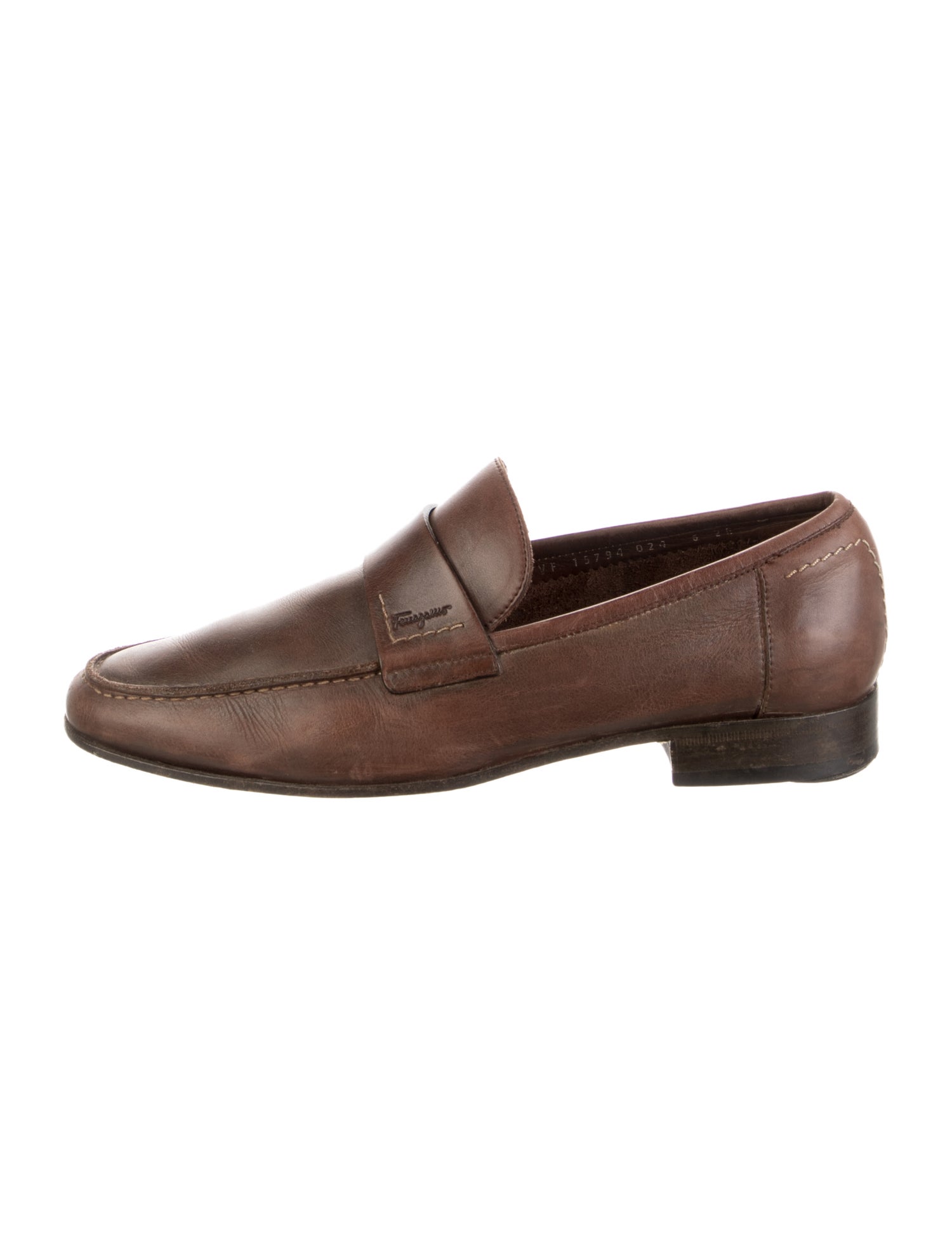 Ferragamo Leather Monk Straps