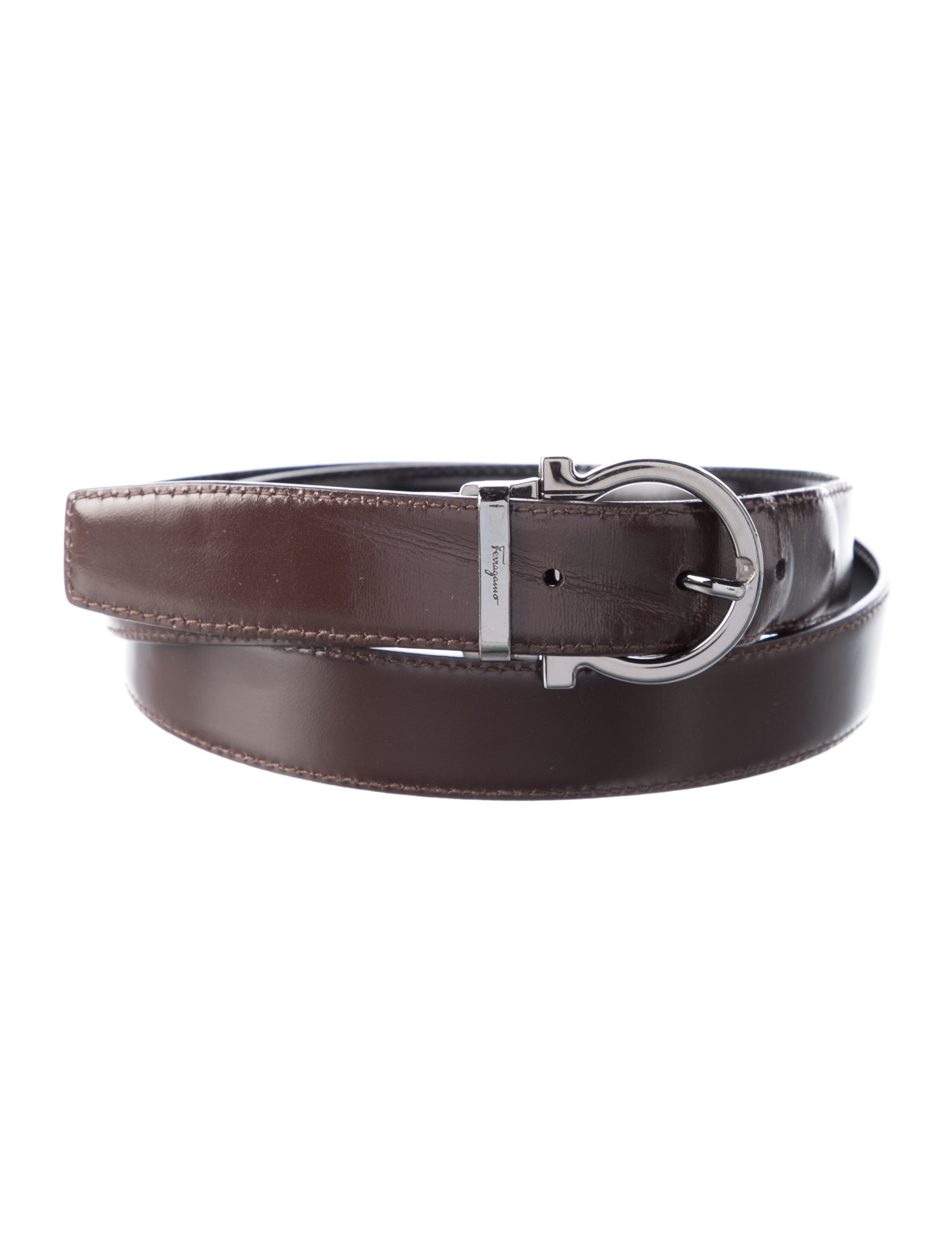 Ferragamo Skinny Leather Waist Belt