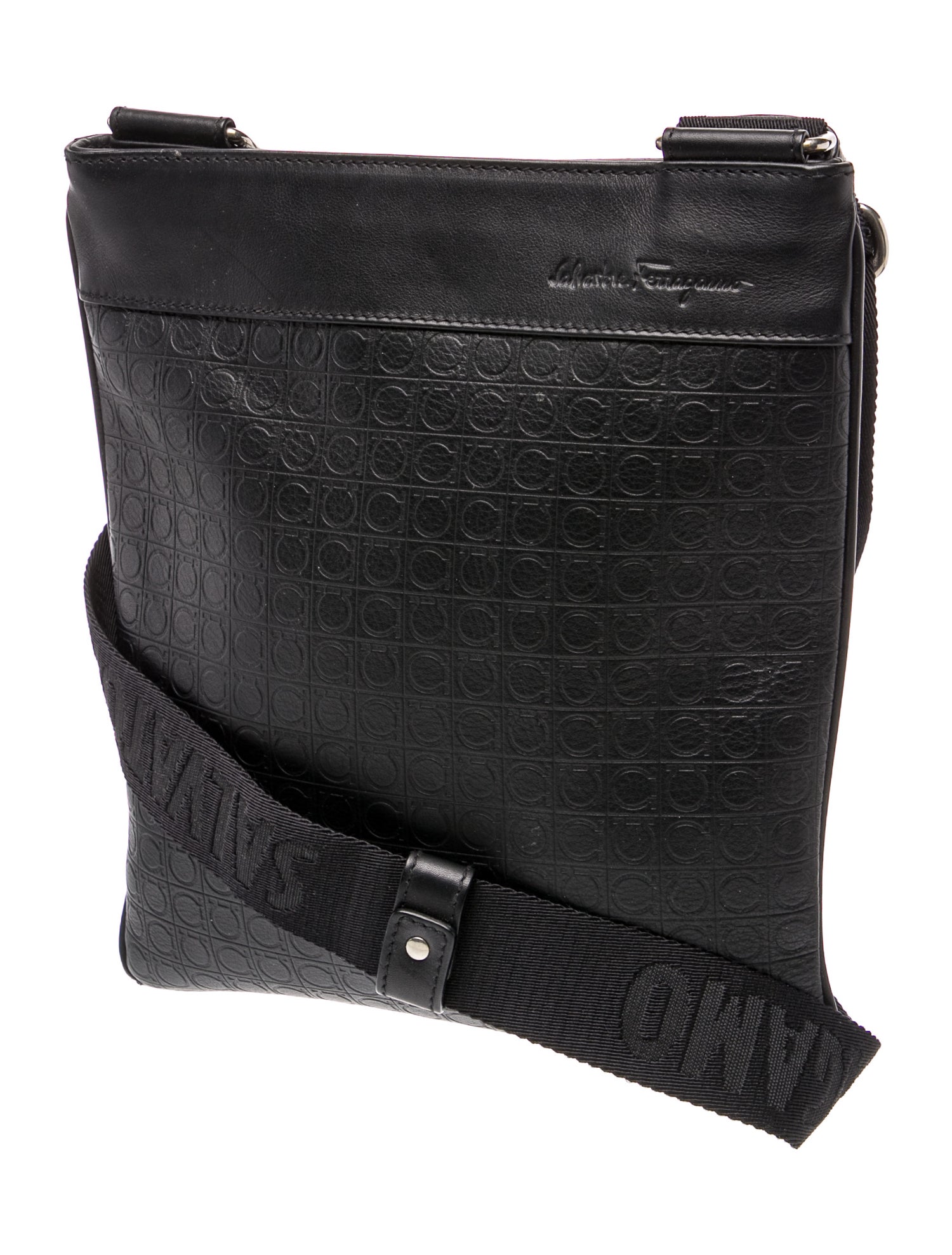 Ferragamo Leather Messenger Bag