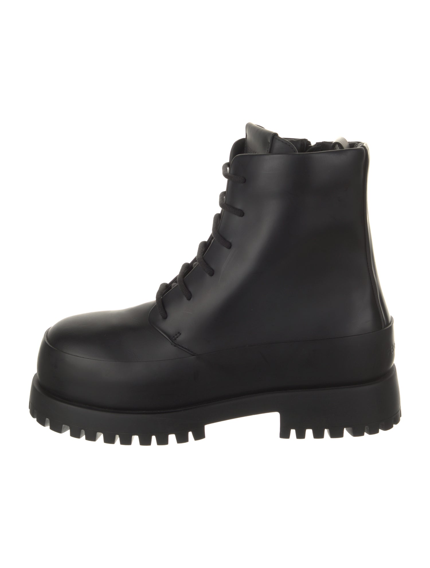 Ferragamo Leather Combat Boots