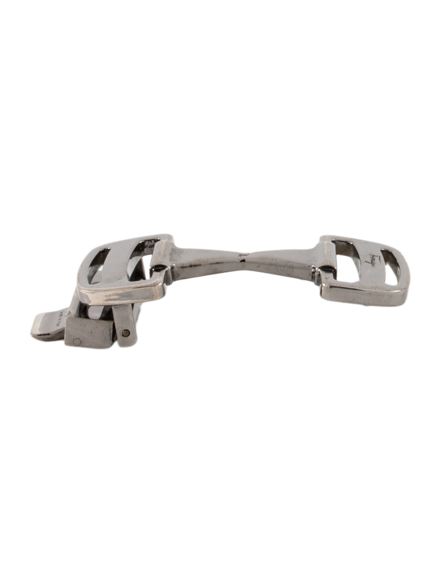 Ferragamo silver ferragamo buckle
