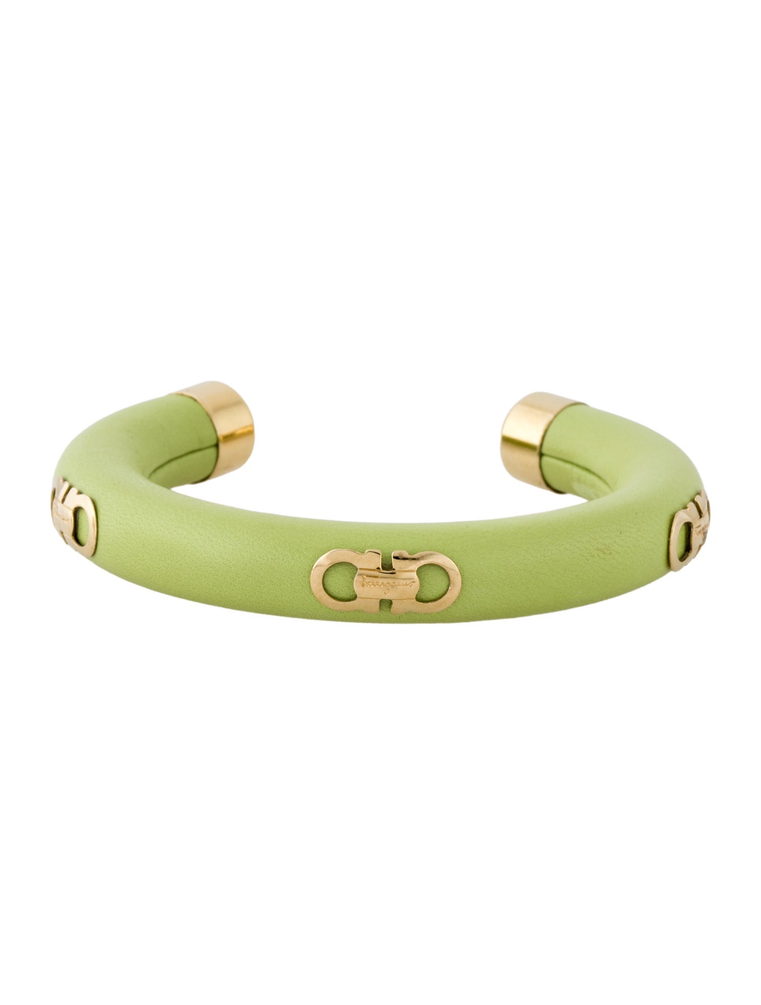 Ferragamo Leather Logo Cuff Bracelet