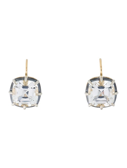 Fred Leighton Two-Tone 10.10ctw Topaz Drop Earrings