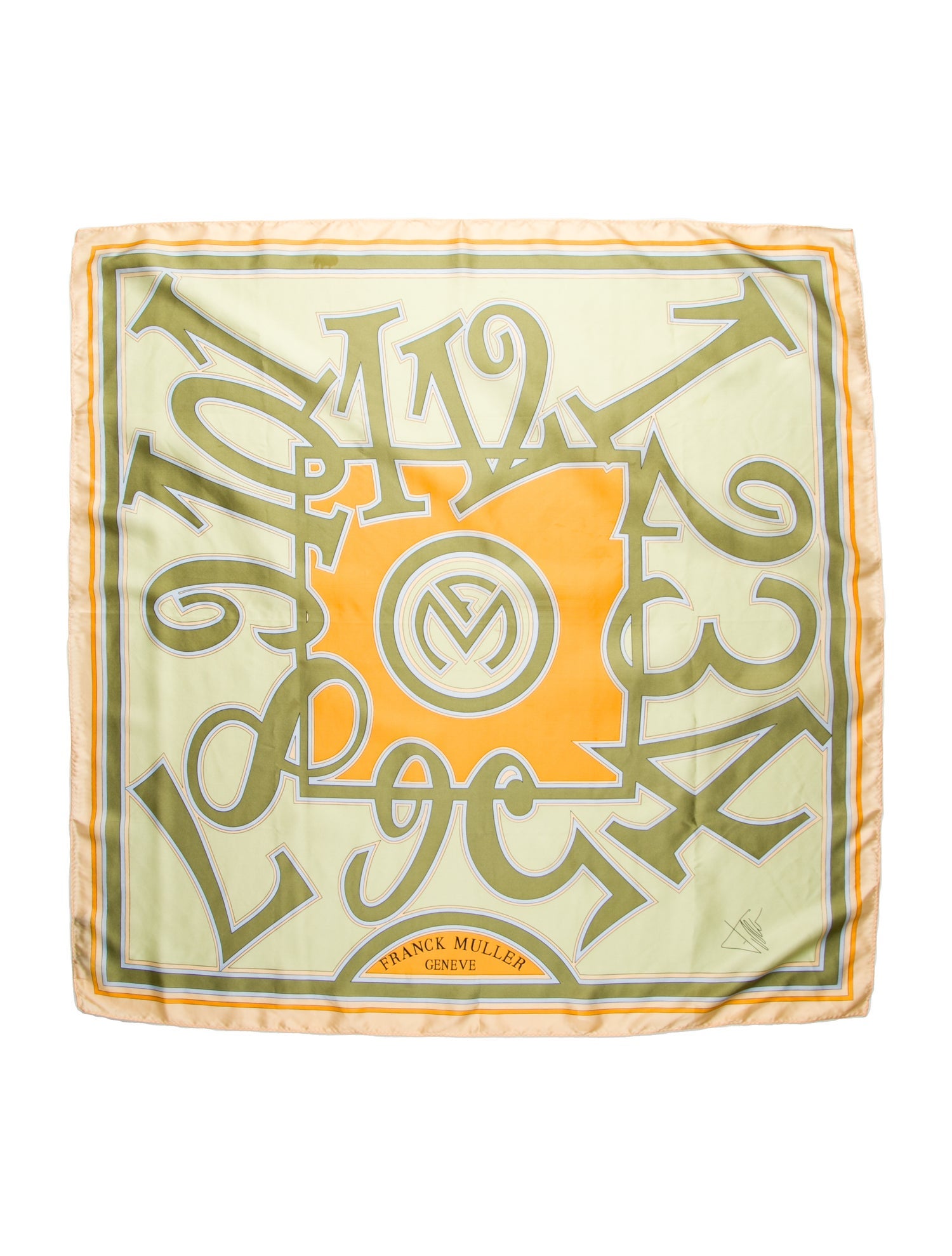 Franck Muller Silk Printed Scarf
