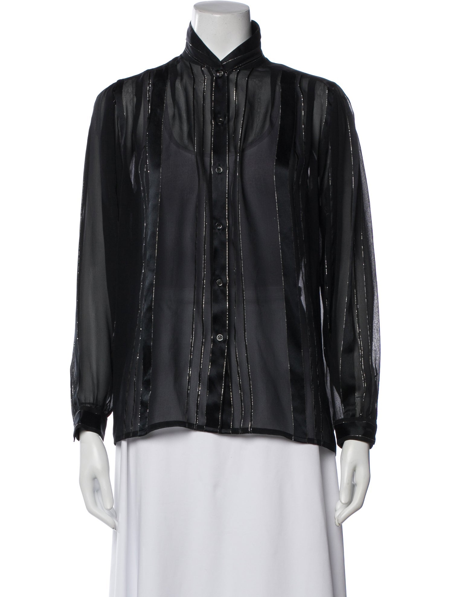 Franck Muller Silk Striped Blouse