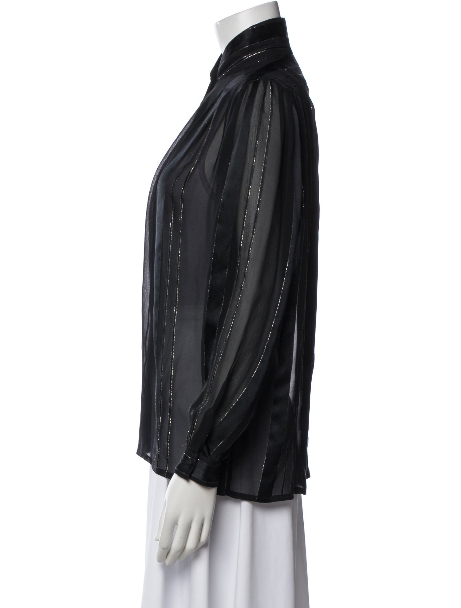 Franck Muller Silk Striped Blouse