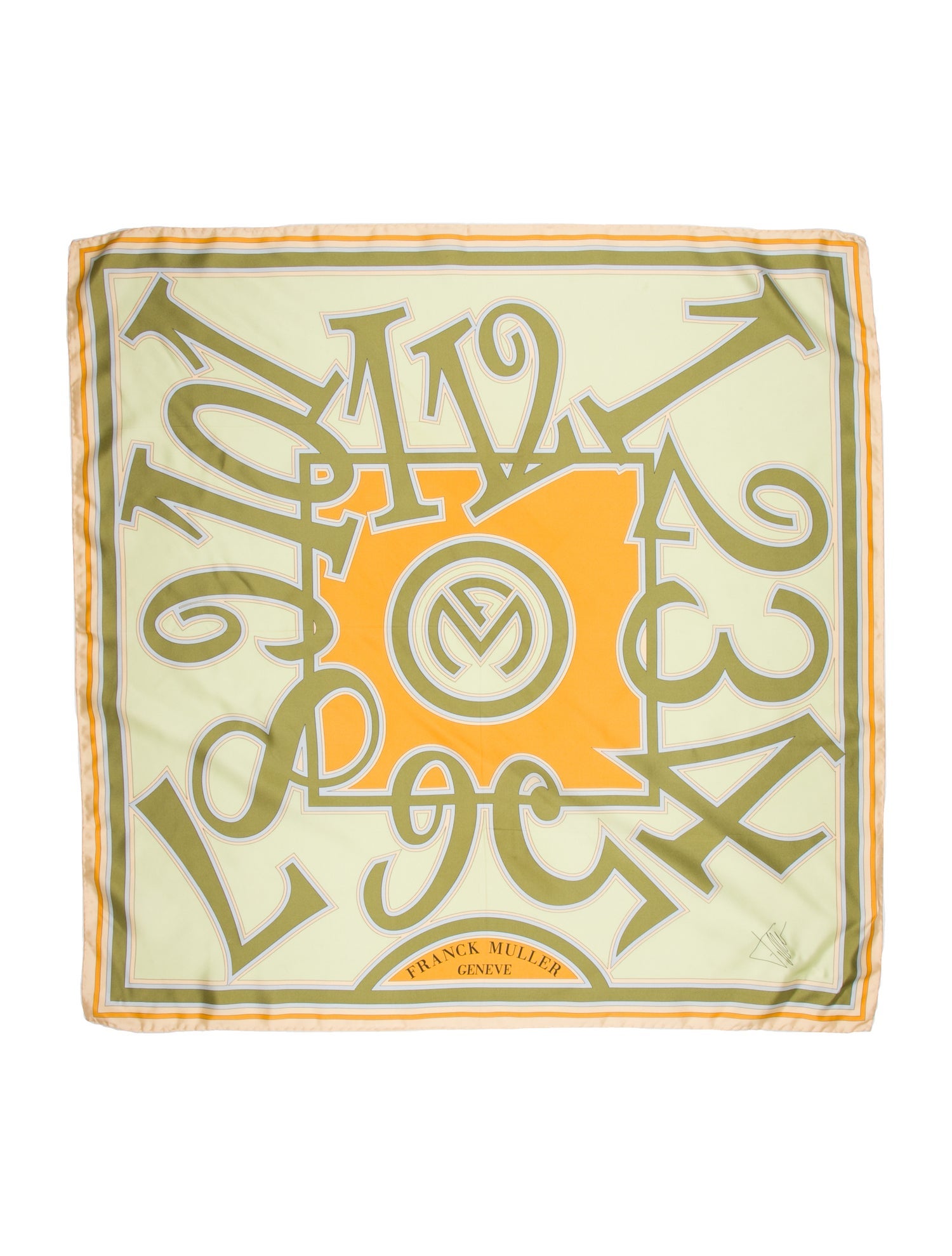 Franck Muller Silk Printed Scarf
