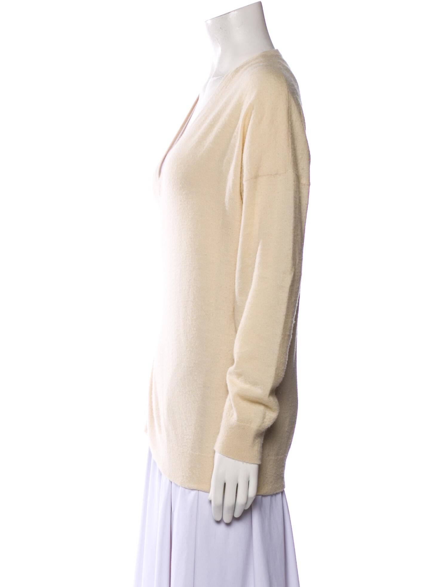 Frenckenberger Cashmere Plunge Neckline Sweater