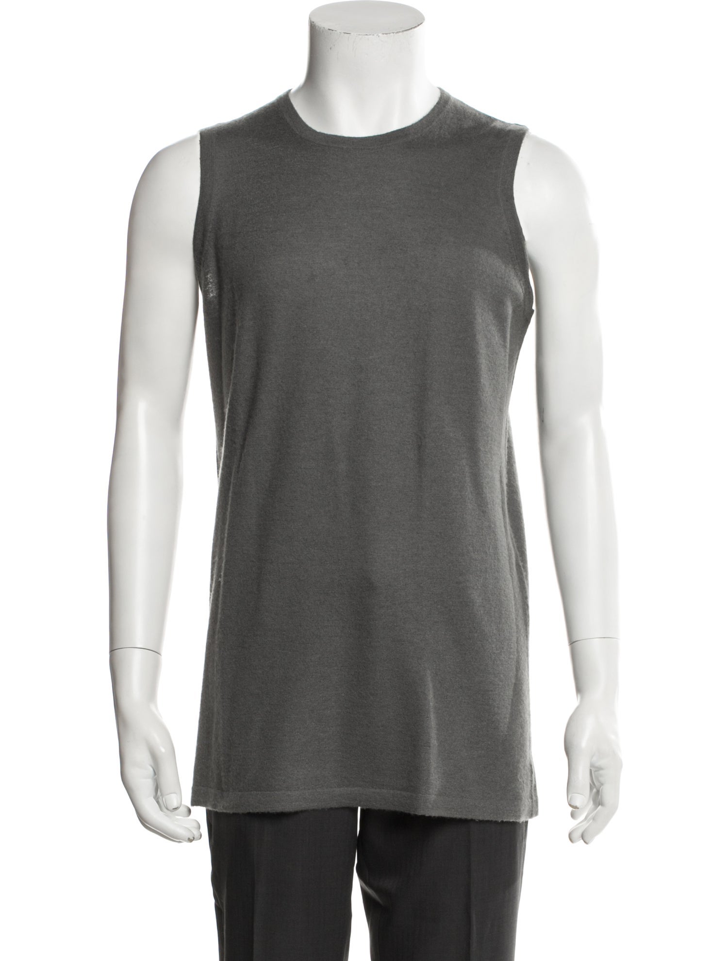 Frenckenberger Crew Neck Sleeveless Sweater Vest