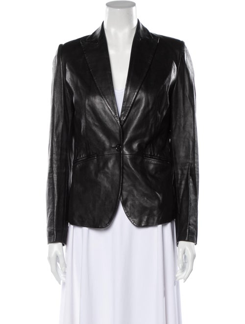 Fratelli Rossetti Leather Blazer Black