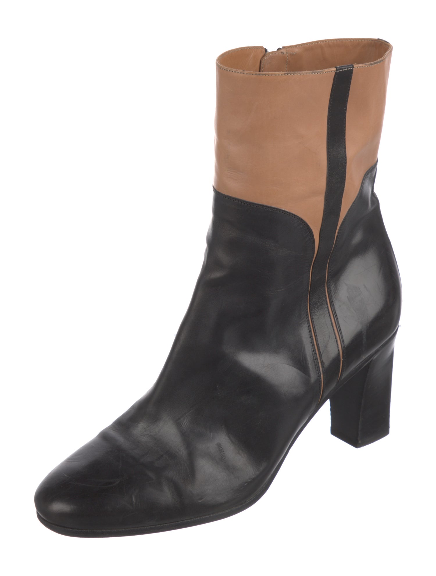 Fratelli Rossetti Leather Colorblock Pattern Boots