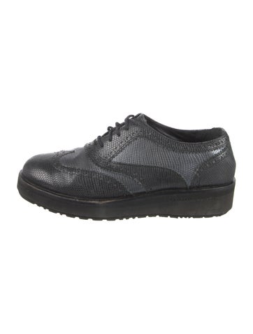 Fratelli Rossetti Flats Leather Colorblock Pattern Oxfords 7