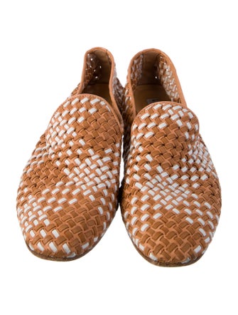 Fratelli Rossetti Leather Plaid Print Loafers