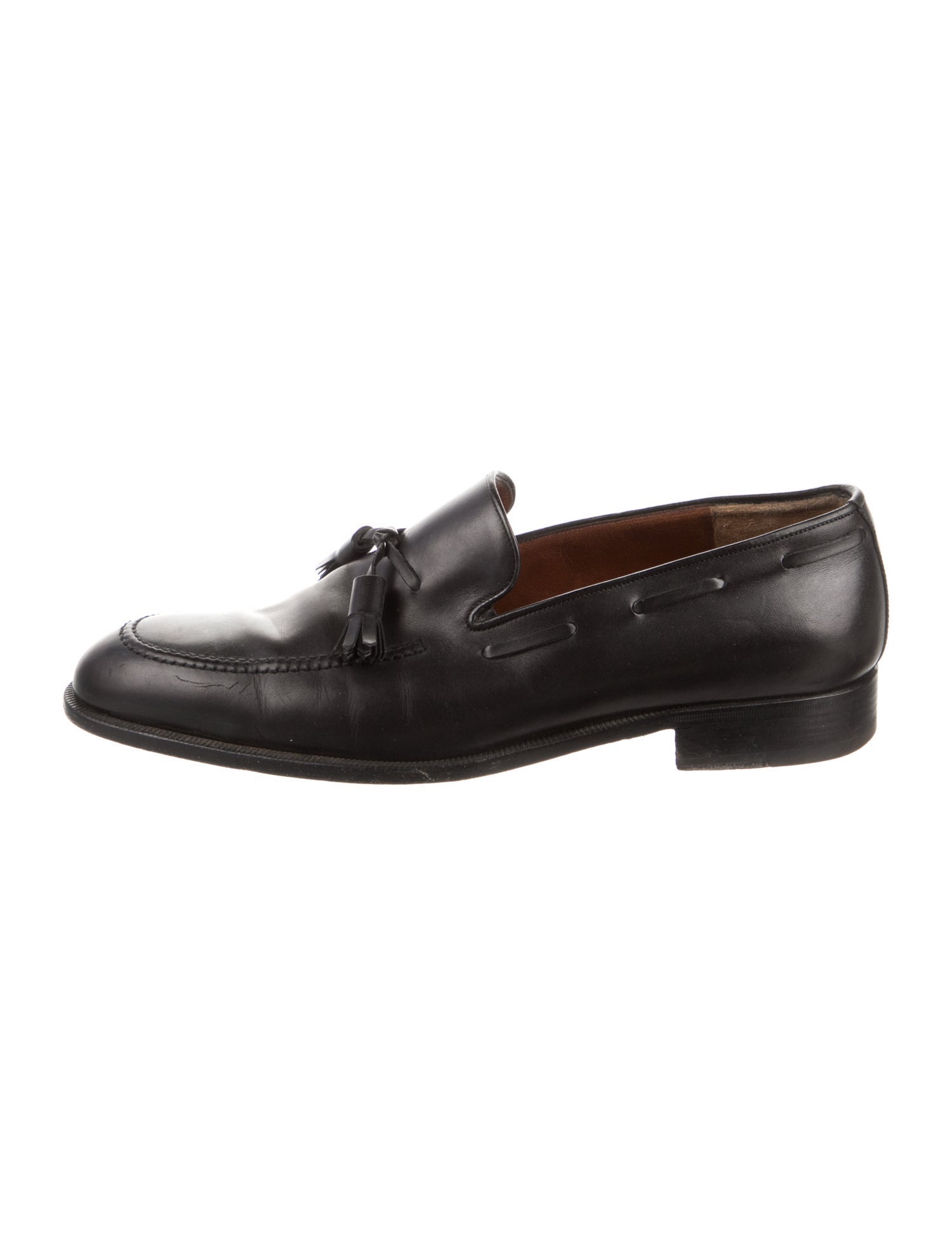 Fratelli Rossetti Leather Tassel Accents Dress Loafers