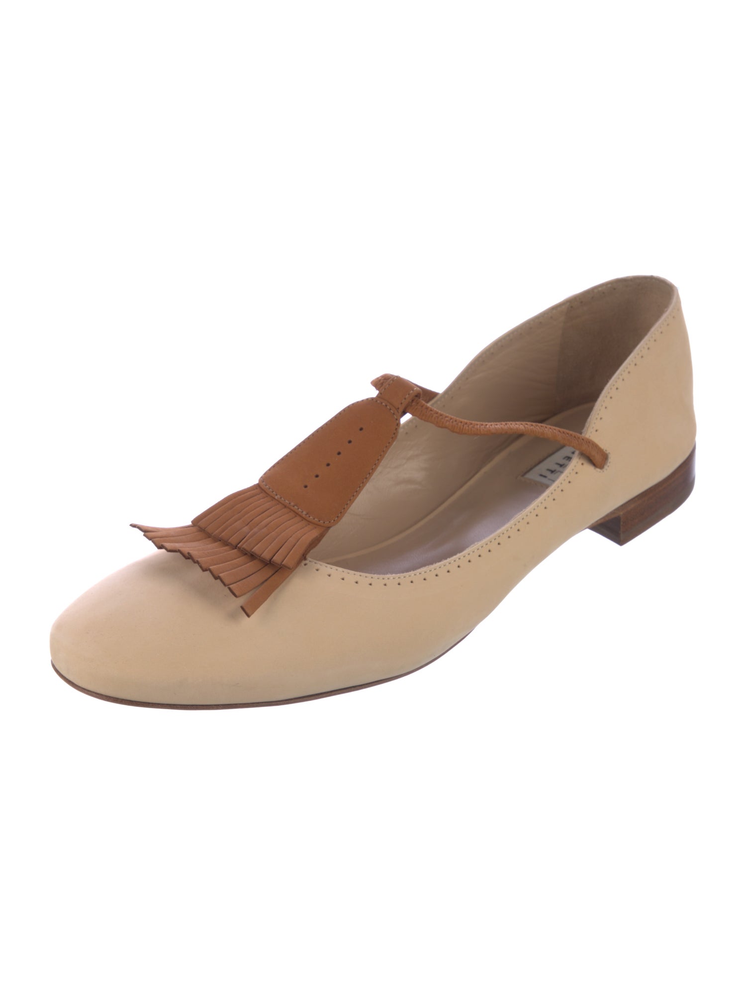 Fratelli Rossetti Leather Pleated Accents Mary Jane Flats