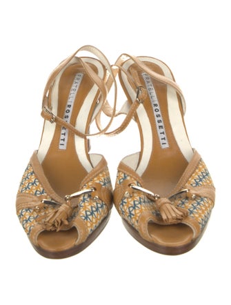 Fratelli Rossetti Canvas Printed Slingback Pumps