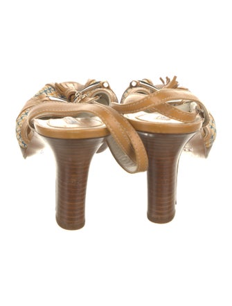 Fratelli Rossetti Canvas Printed Slingback Pumps