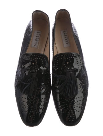 Fratelli Rossetti Patent Leather Embroidered Accent Loafers