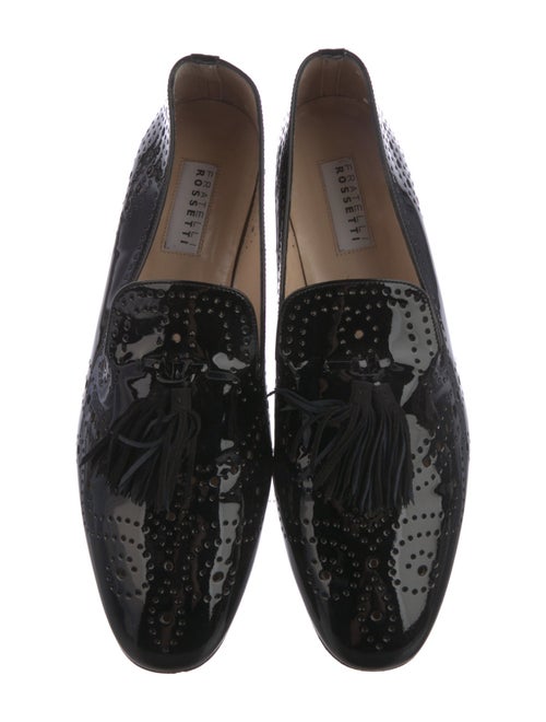 Fratelli Rossetti Patent Leather Embroidered Accent Loafers
