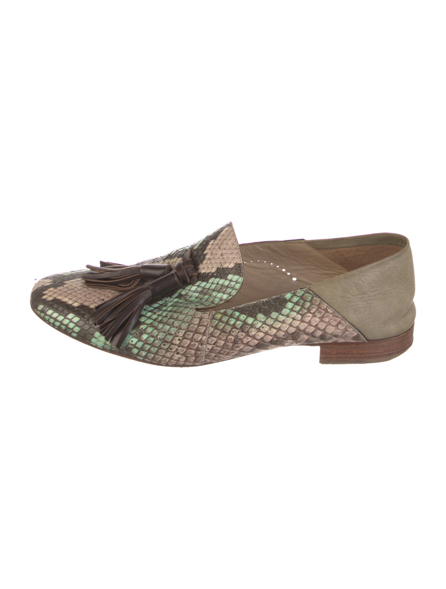 Fratelli Rossetti Snakeskin Animal Print Loafers