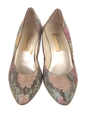Fratelli Rossetti Snakeskin Animal Print D'Orsay Pumps