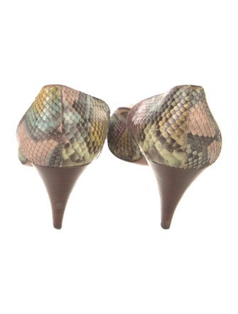 Fratelli Rossetti Snakeskin Animal Print D'Orsay Pumps