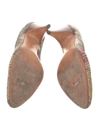 Fratelli Rossetti Snakeskin Animal Print D'Orsay Pumps