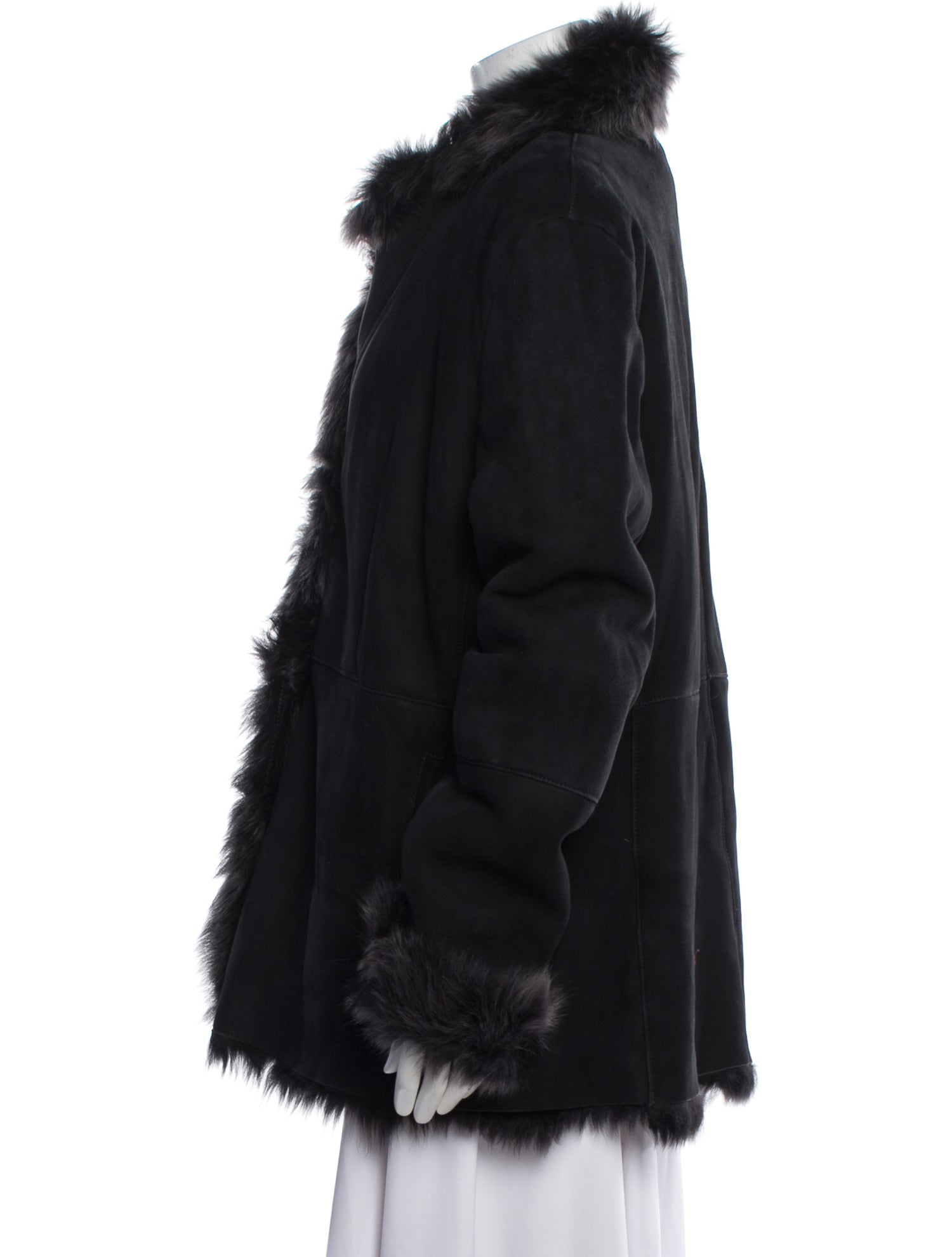 Fratelli Rossetti Leather Faux Fur Coat