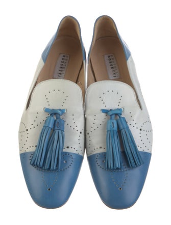 Fratelli Rossetti Leather Colorblock Pattern Loafers