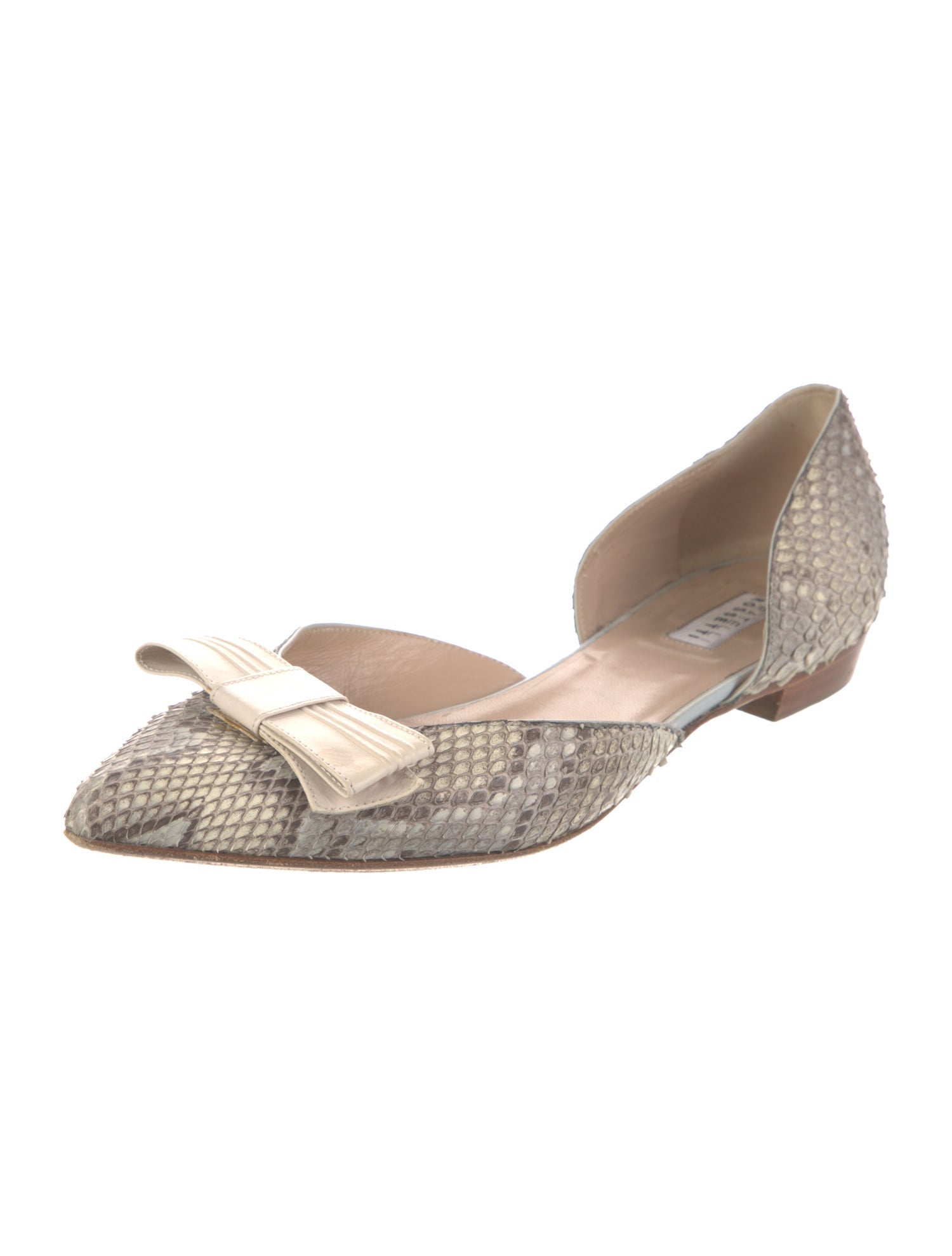 Fratelli Rossetti Snakeskin Animal Print D'Orsay Flats