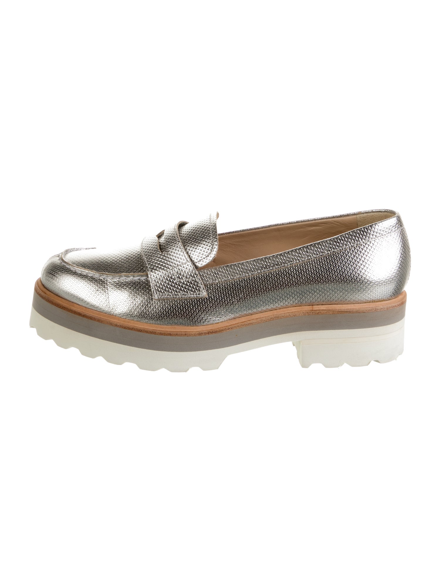 Fratelli Rossetti Leather Colorblock Pattern Loafers