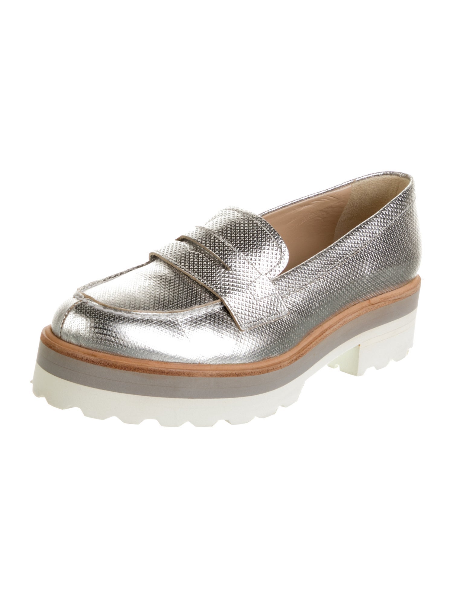 Fratelli Rossetti Leather Colorblock Pattern Loafers