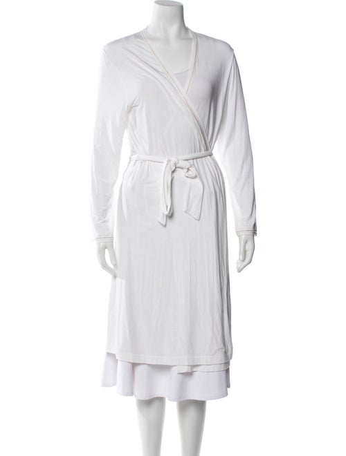 Frette Lace Trim Embellishment Robe