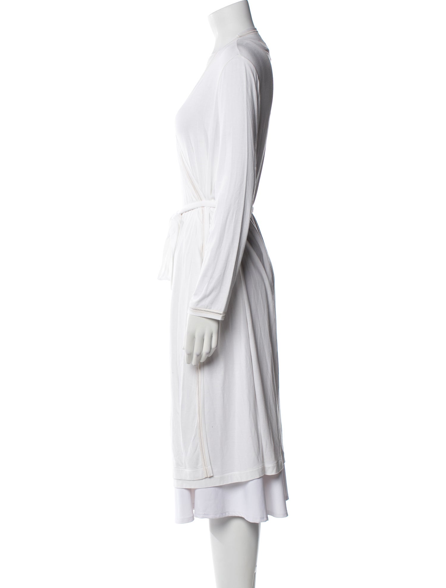 Frette Lace Trim Embellishment Robe
